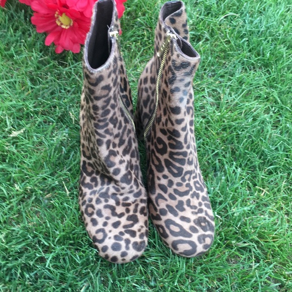 J. Crew Calf Hair Leopard Booties - Picture 4 of 5
